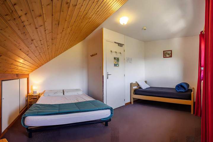 Sleeping area at the Crots guesthouse